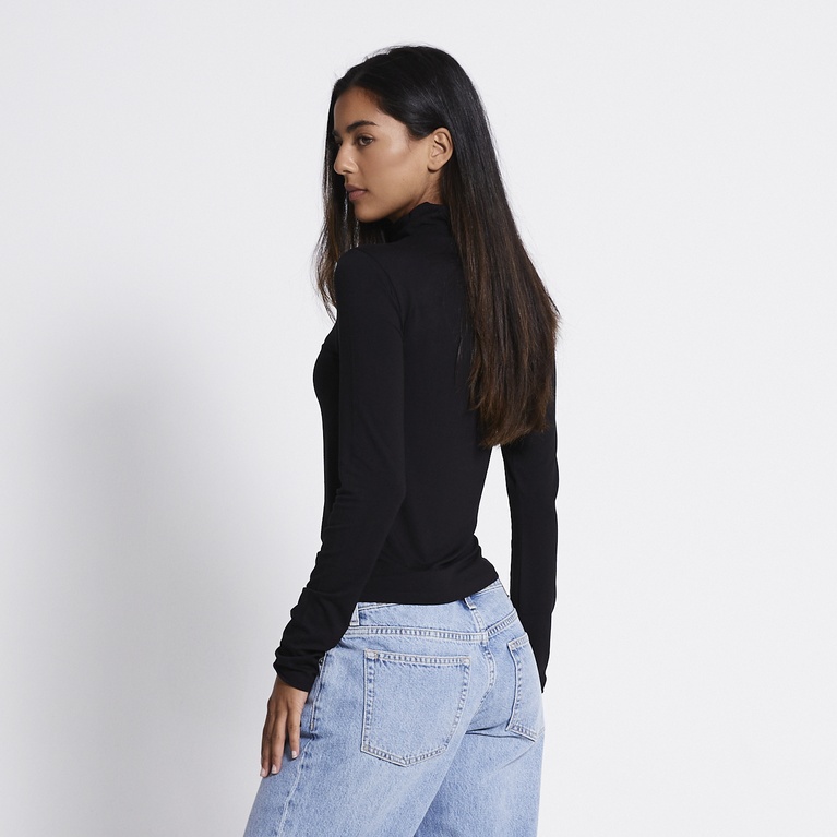 Soft feel polo top "Eline" Black